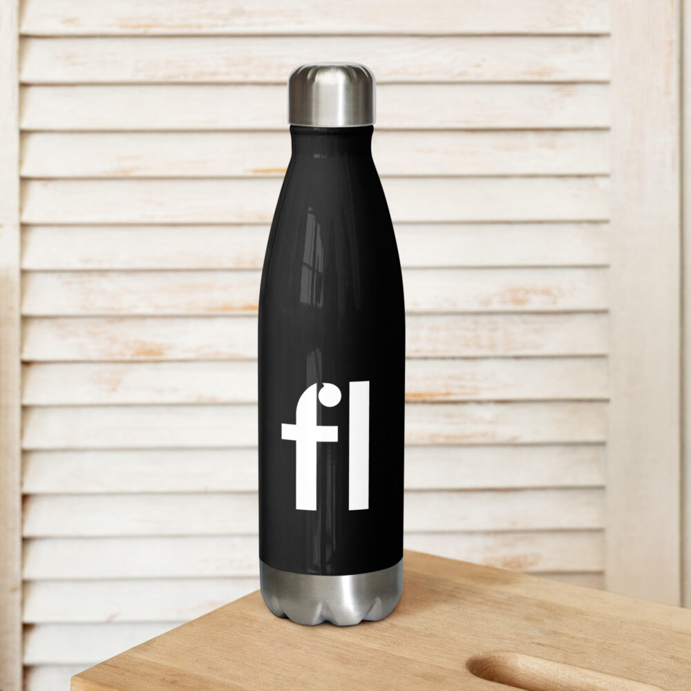 FL Stainless Steel Water Bottle (Black) - Image 4