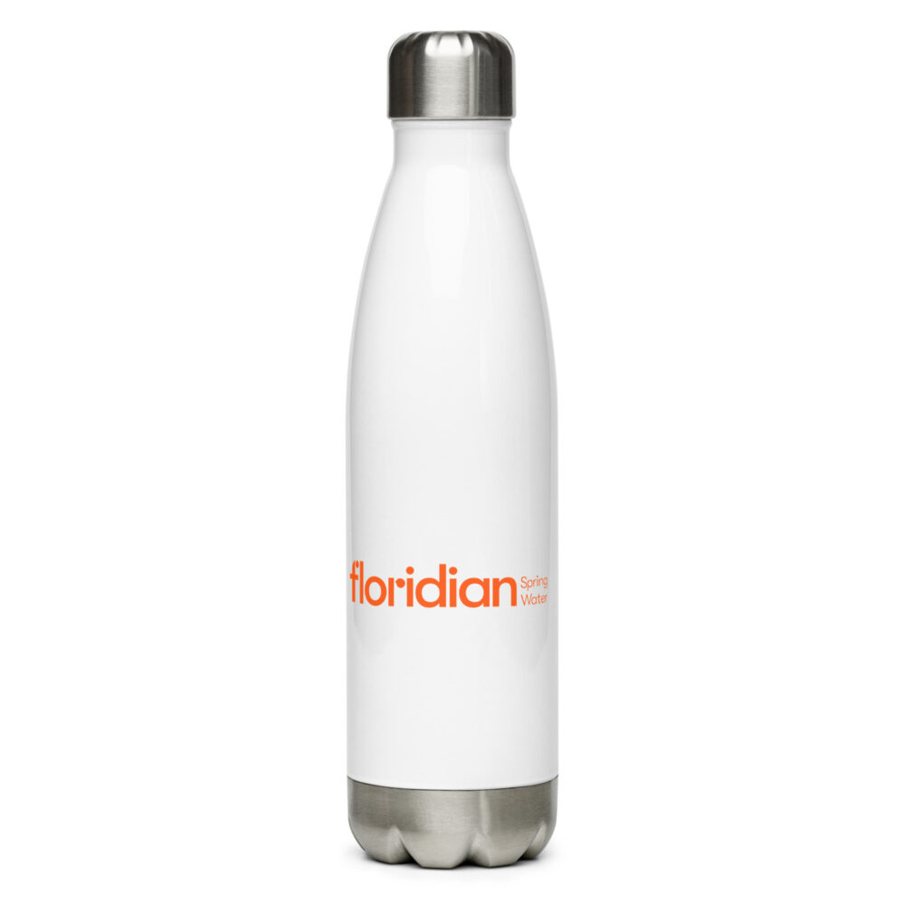 Stainless Steel Water Bottle (White & Orange)