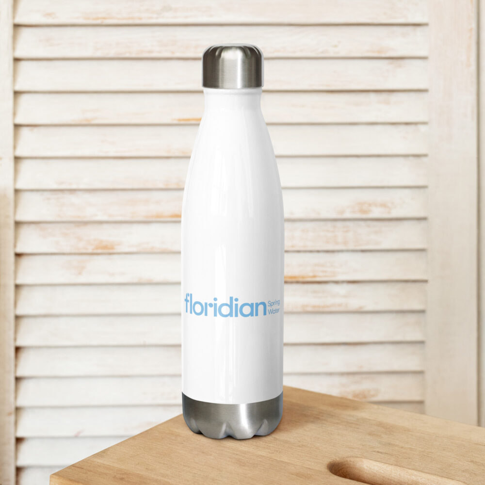 Stainless Steel Water Bottle (White & Blue) - Image 4